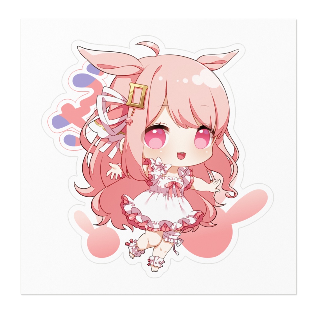 うさむすび2周年ステッカー うさver.