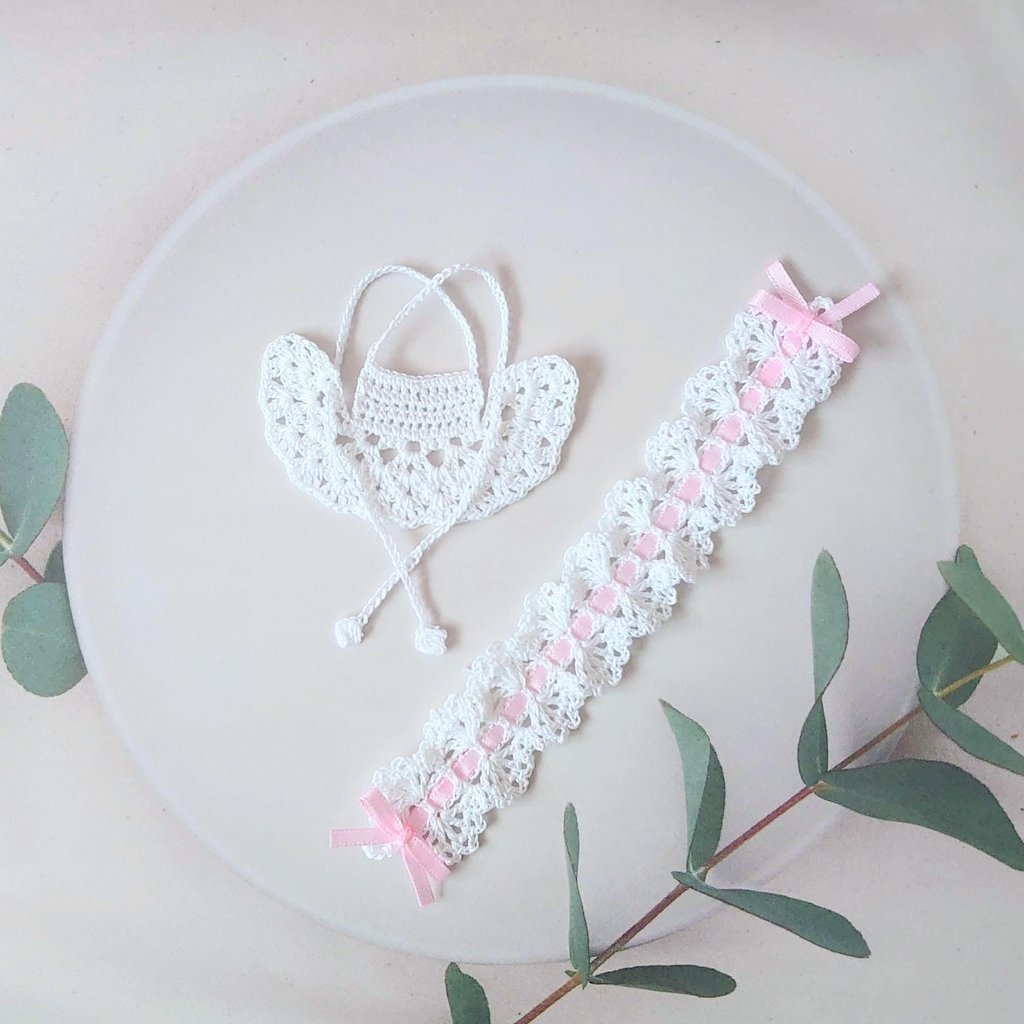 ぬい服 (エプロン&ヘッドドレス)