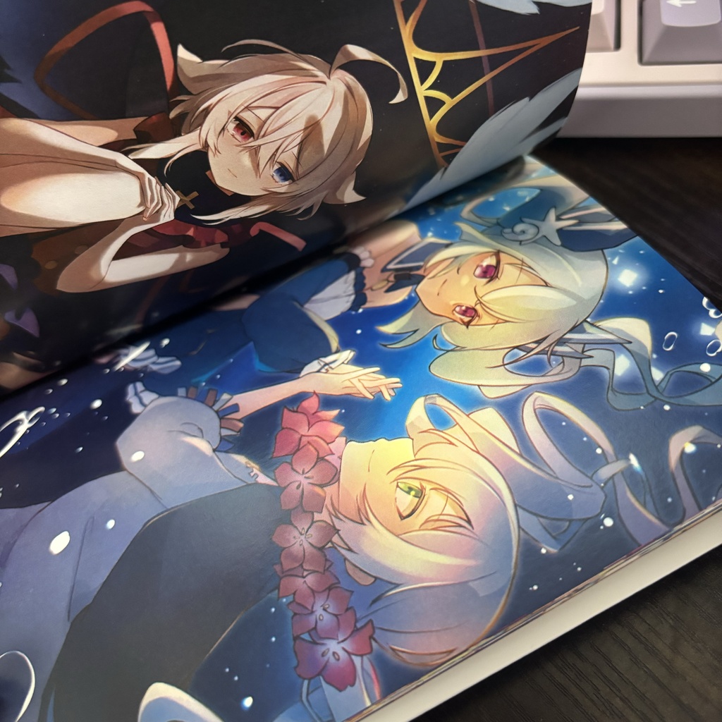 メルクストーリア 缶バッジ3個&ファンアートブックセット