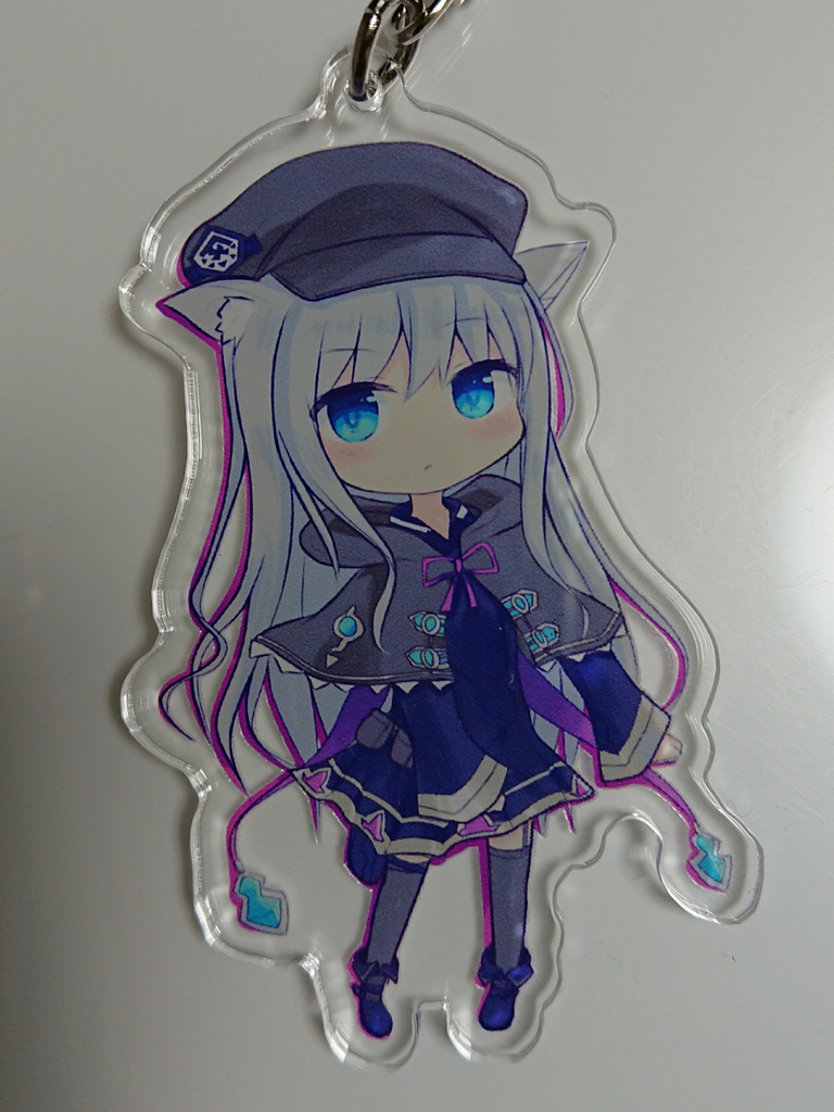 キャスケット帽アノンキーホルダー (70mmx70mm)