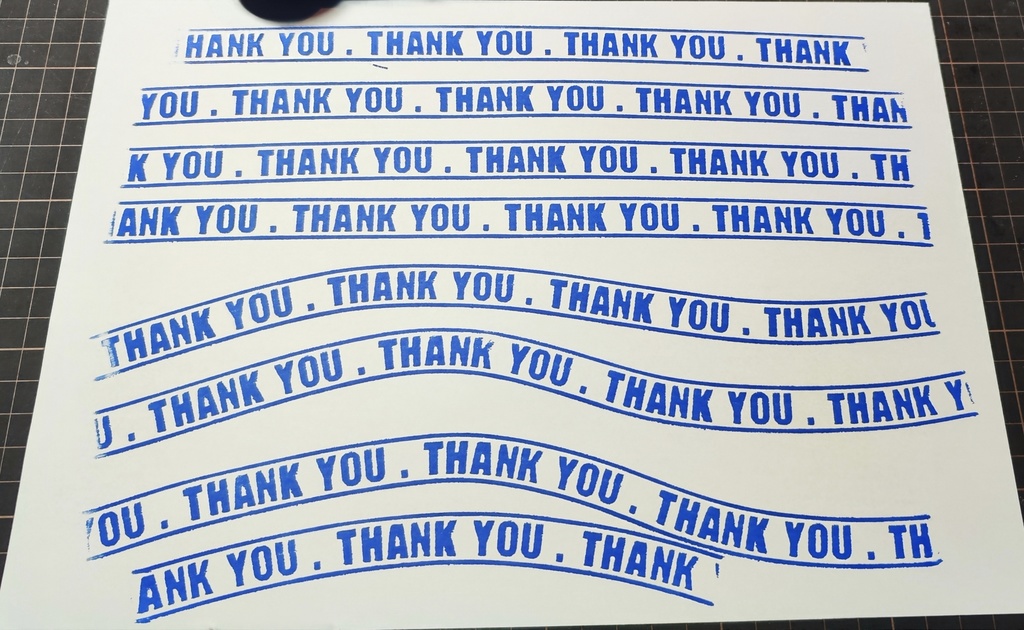 マジックインキ極太用 ローラースタンプヘッド「THANK YOU.」(凸)