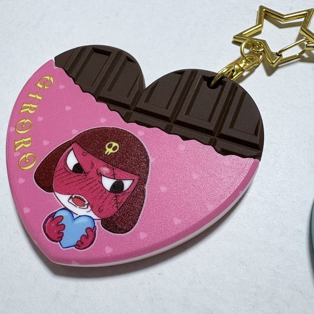 ハート型板チョコラバーキーホルダー