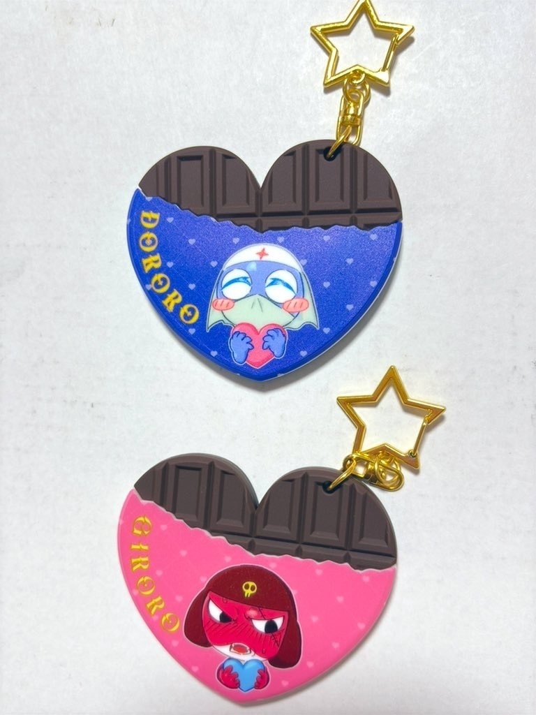 ハート型板チョコラバーキーホルダー