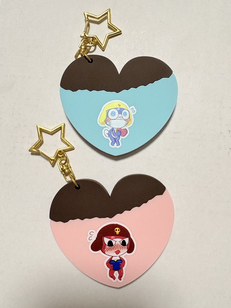 ハート型板チョコラバーキーホルダー