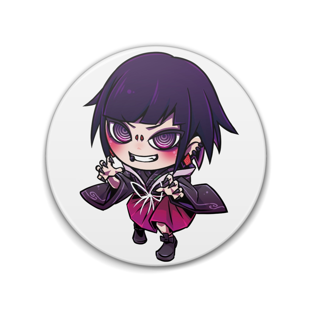 毒吐②缶バッチ (76mm)