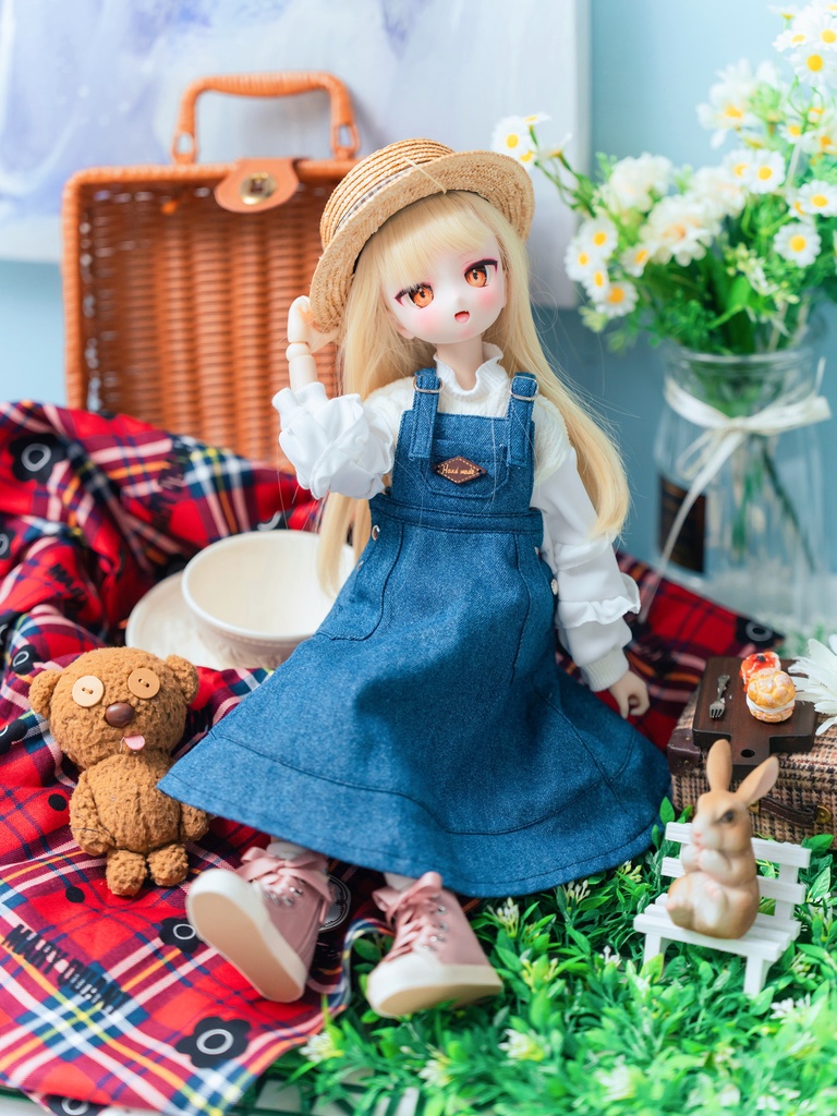 新作 おでかけピクニックセット🧺（color：インディゴブルー）