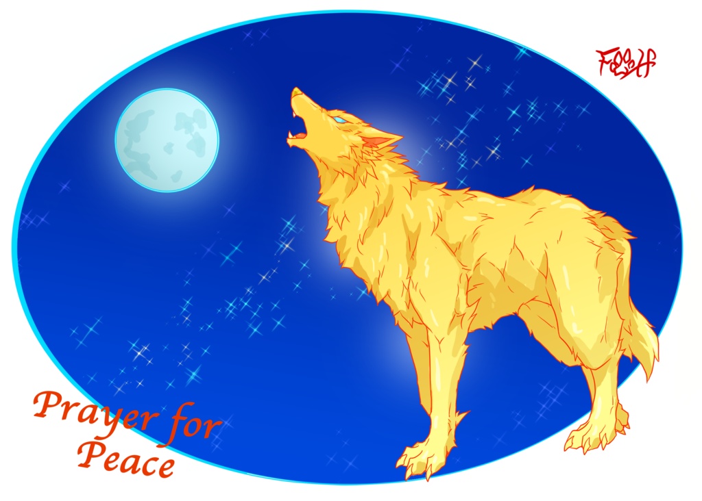 狼エコバッグ〜Prayer for Peace〜