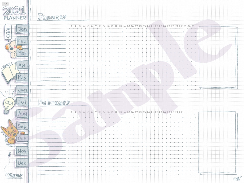 【いぬっこ】デジタルプランナー【2021年1月~】