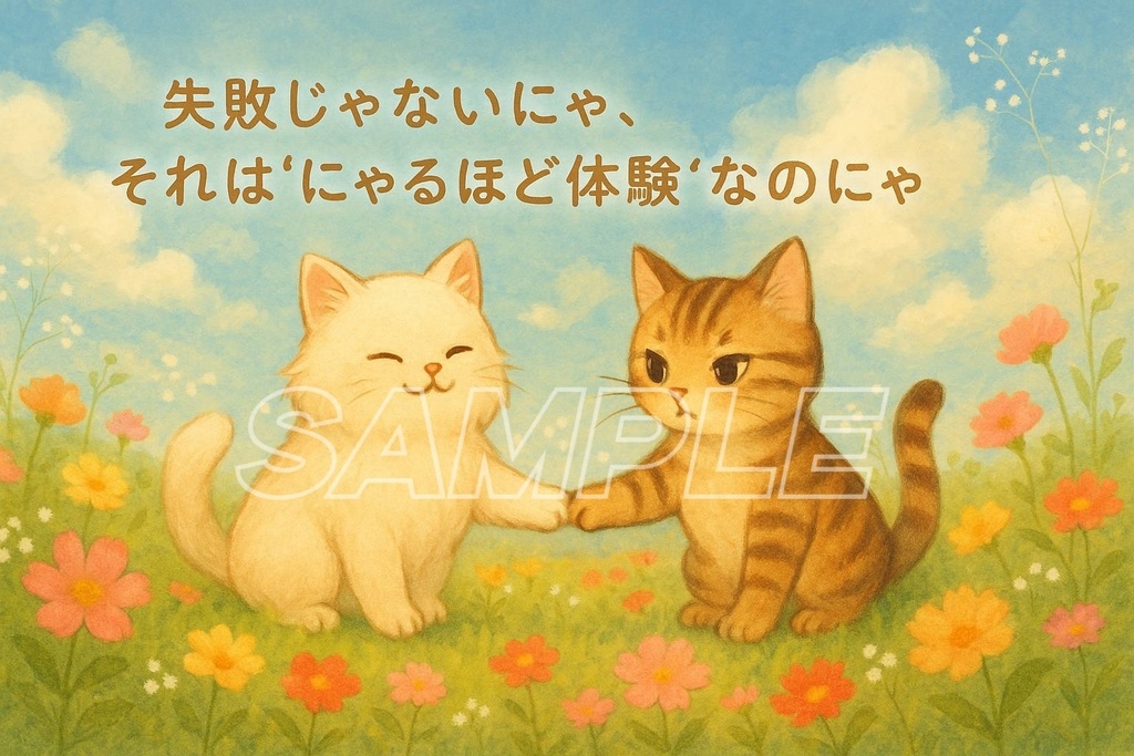 【無料5枚セット】もふっと壁紙vol.1 〜こころにそっと、ひとこと添えるにゃん〜