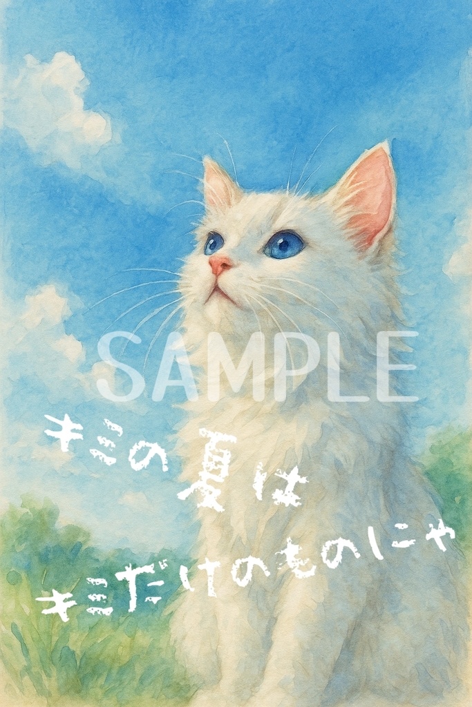 もふっと壁紙 vol.4 ~ゆるっと納涼、夏だよりにゃん~(5枚セット)