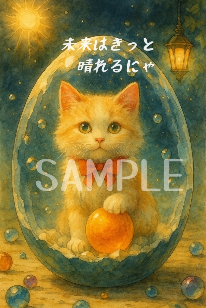 もふっと言霊vol.2 ～未来はきっと晴れるにゃん～【スマホ壁紙・2枚セット】
