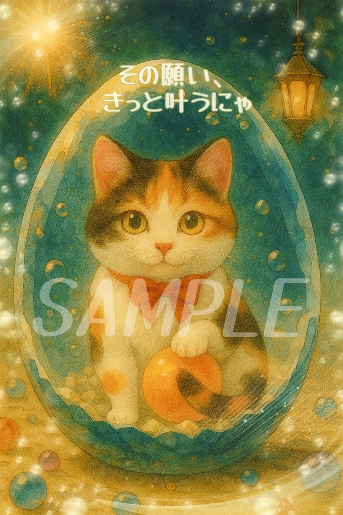 もふっと言霊 vol.5~三毛猫の御守りセットにゃん~(12枚セット)