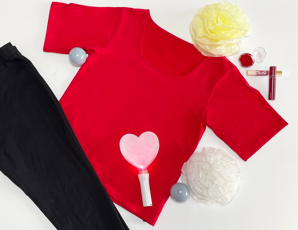 【全10色】推しカラーTシャツ(スクエアネック) Lサイズ