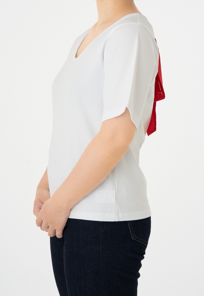 【全10色】推しカラーTシャツ(バックリボン) Sサイズ