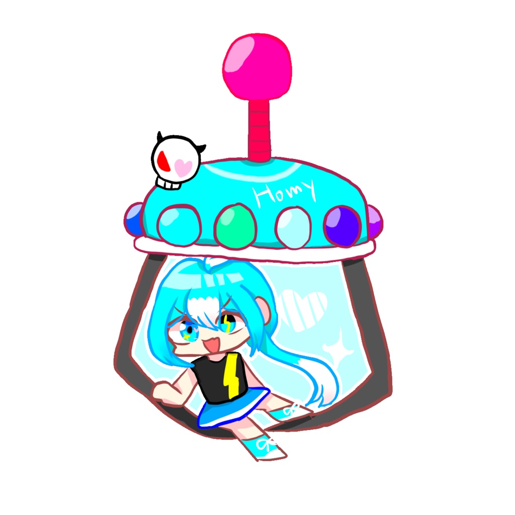 リュウのハピホミクレーンゲーム風アクキー(オリキャラ)