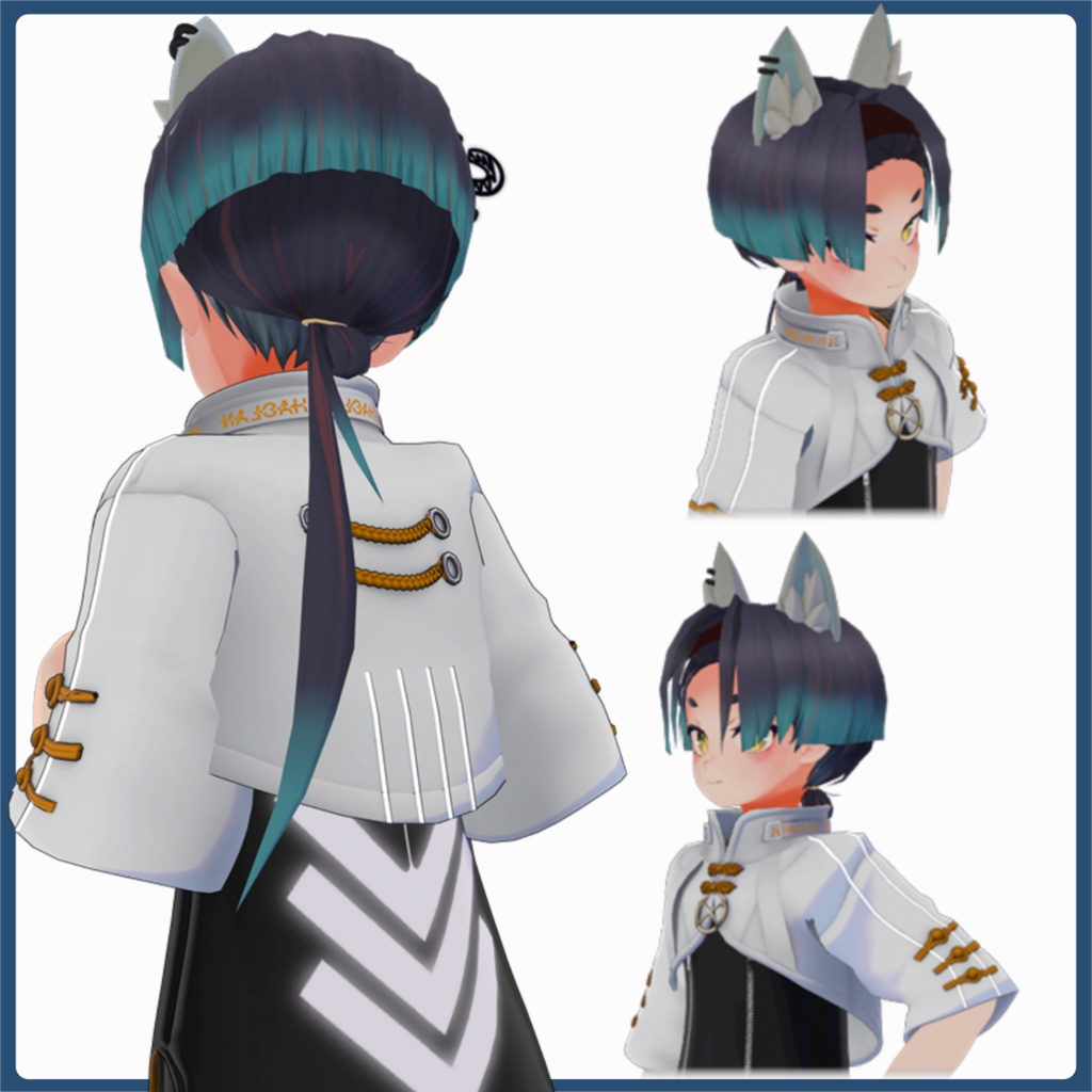 【なぎねこクン・ハオラン対応】24式ぱっつん中華ヘア