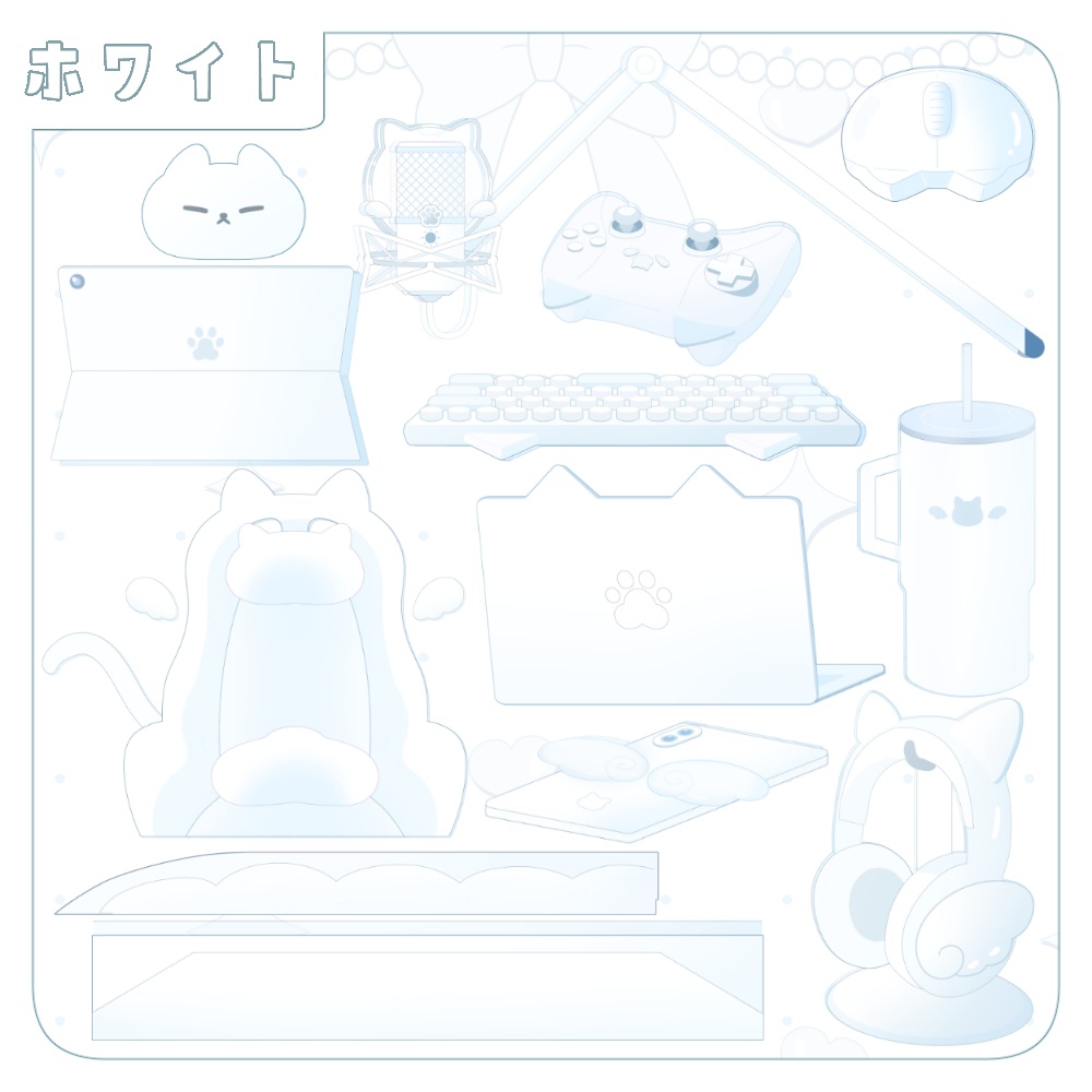 ねこ天使配信デバイスセット【全7色】