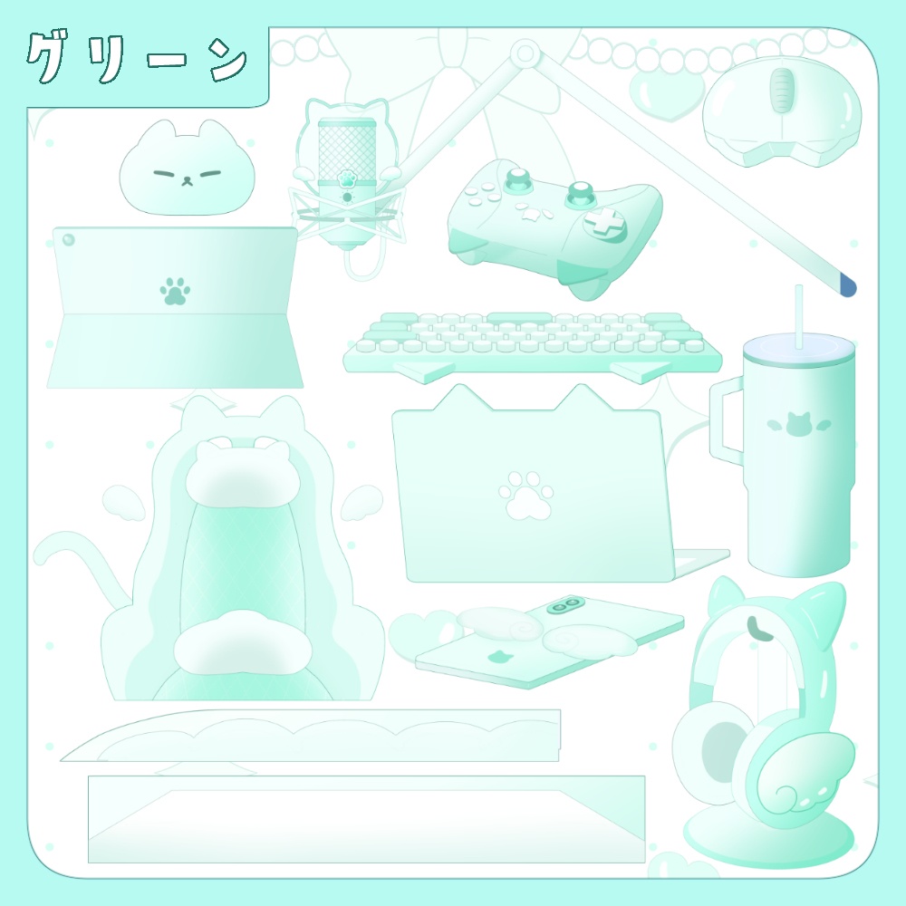 ねこ天使配信デバイスセット【全7色】