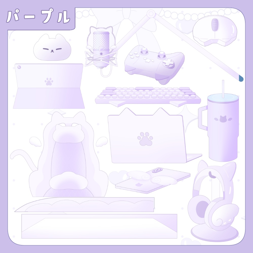 ねこ天使配信デバイスセット【全7色】