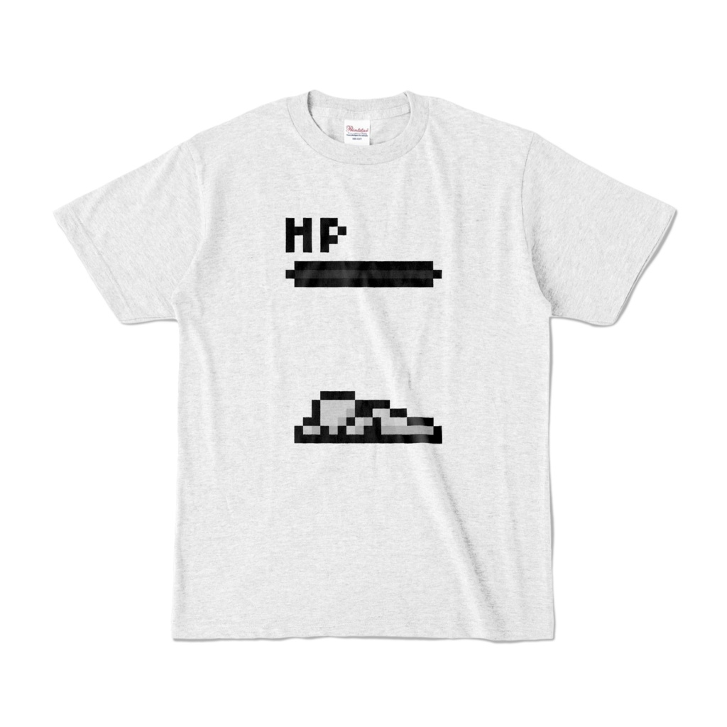 山本作ドット絵プリントTシャツ　「受難くん」HP0バージョン