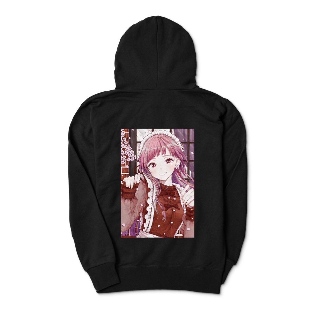 「後ろは任せた!」背面メイドちゃんパーカー白or黒