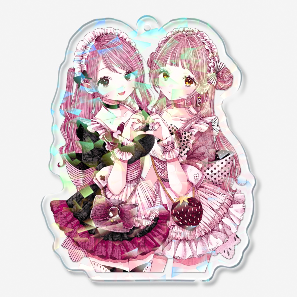 【メイドさん】ホログラムアクリルキーホルダー