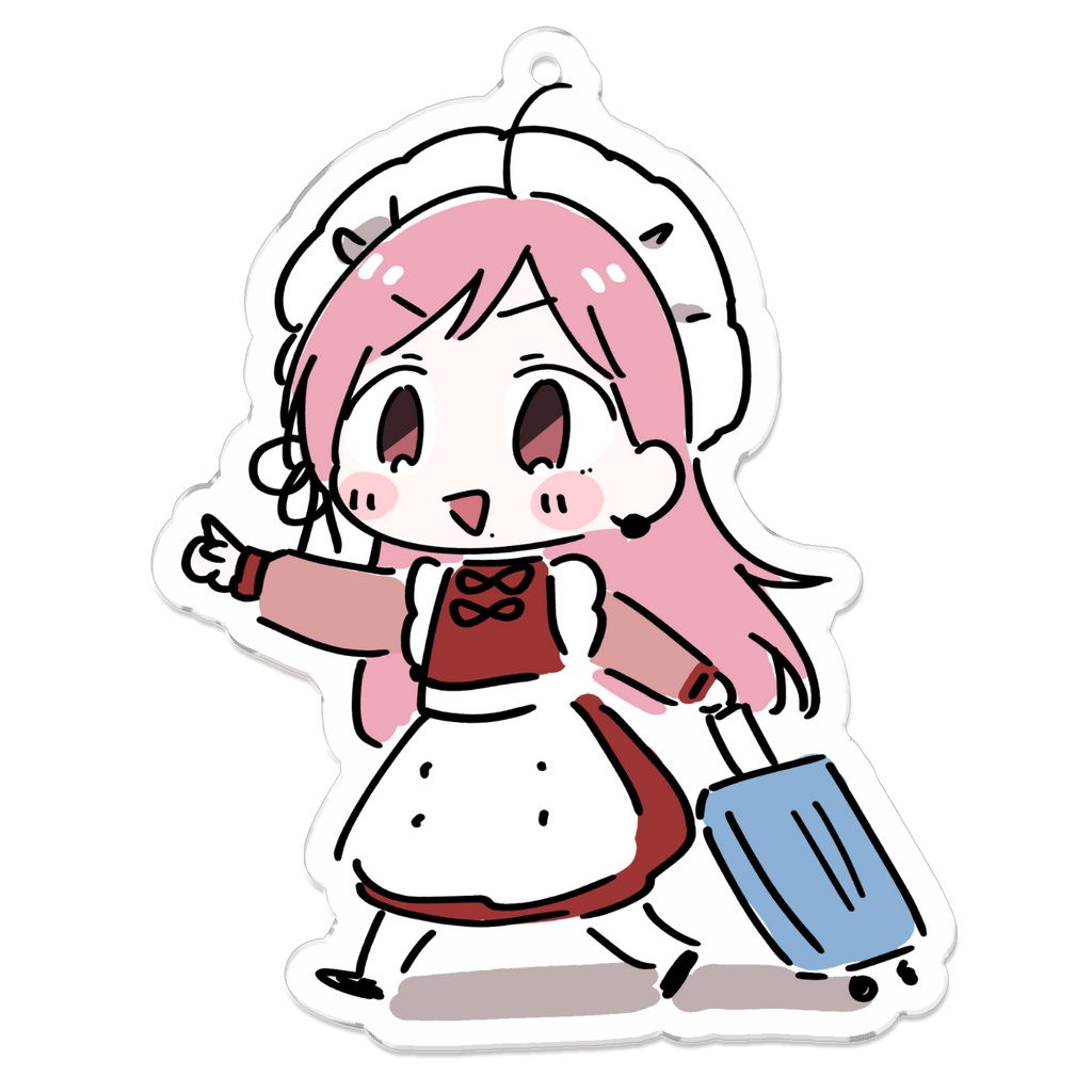 メイドちゃんおでかけアクリルキーホルダー