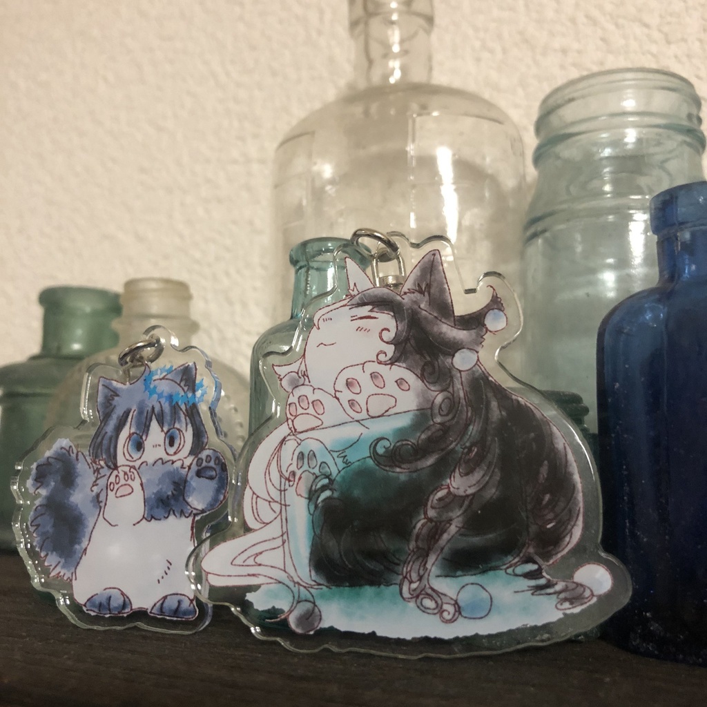 瓶詰めあちやネコチャンアクリルキーホルダー