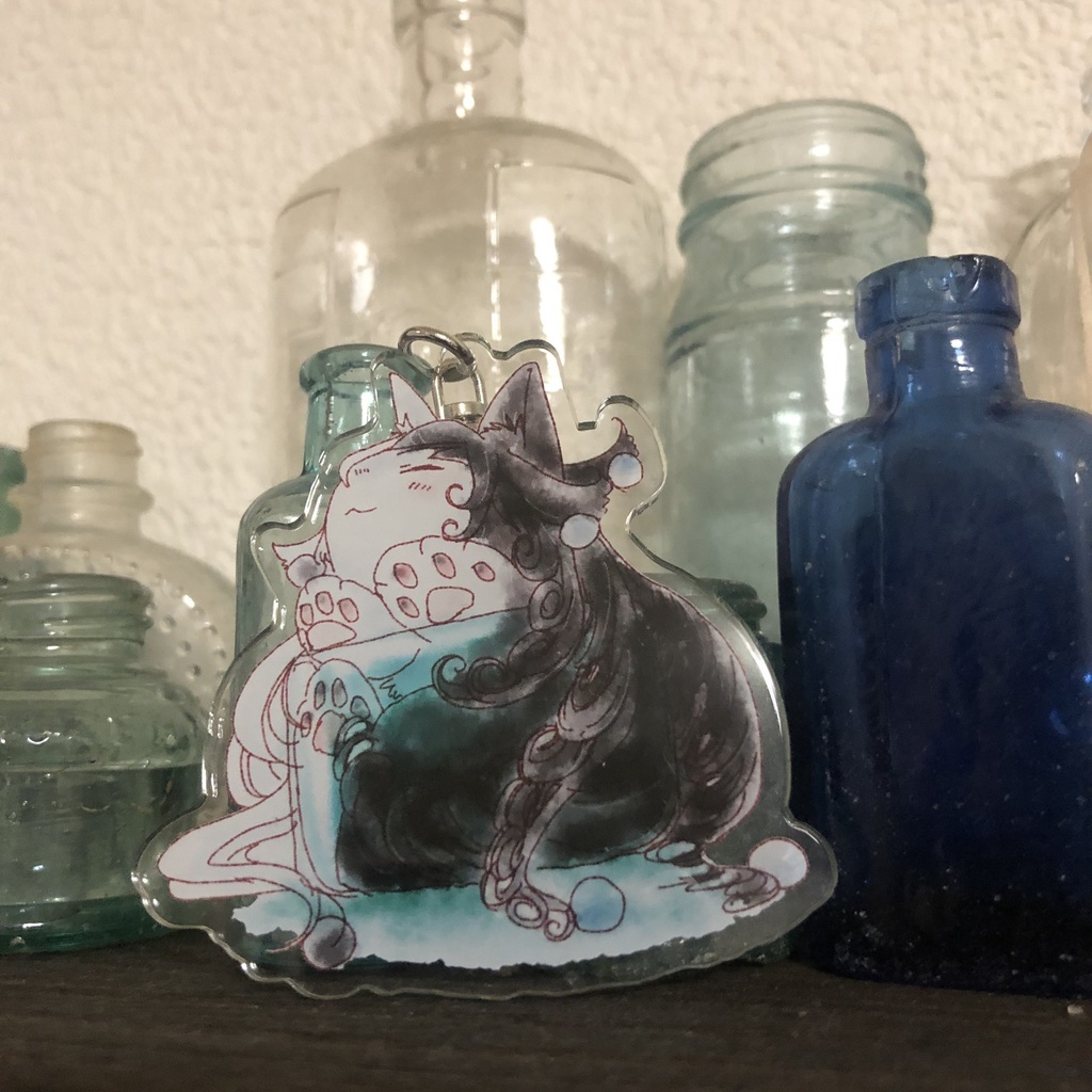 瓶詰めあちやネコチャンアクリルキーホルダー