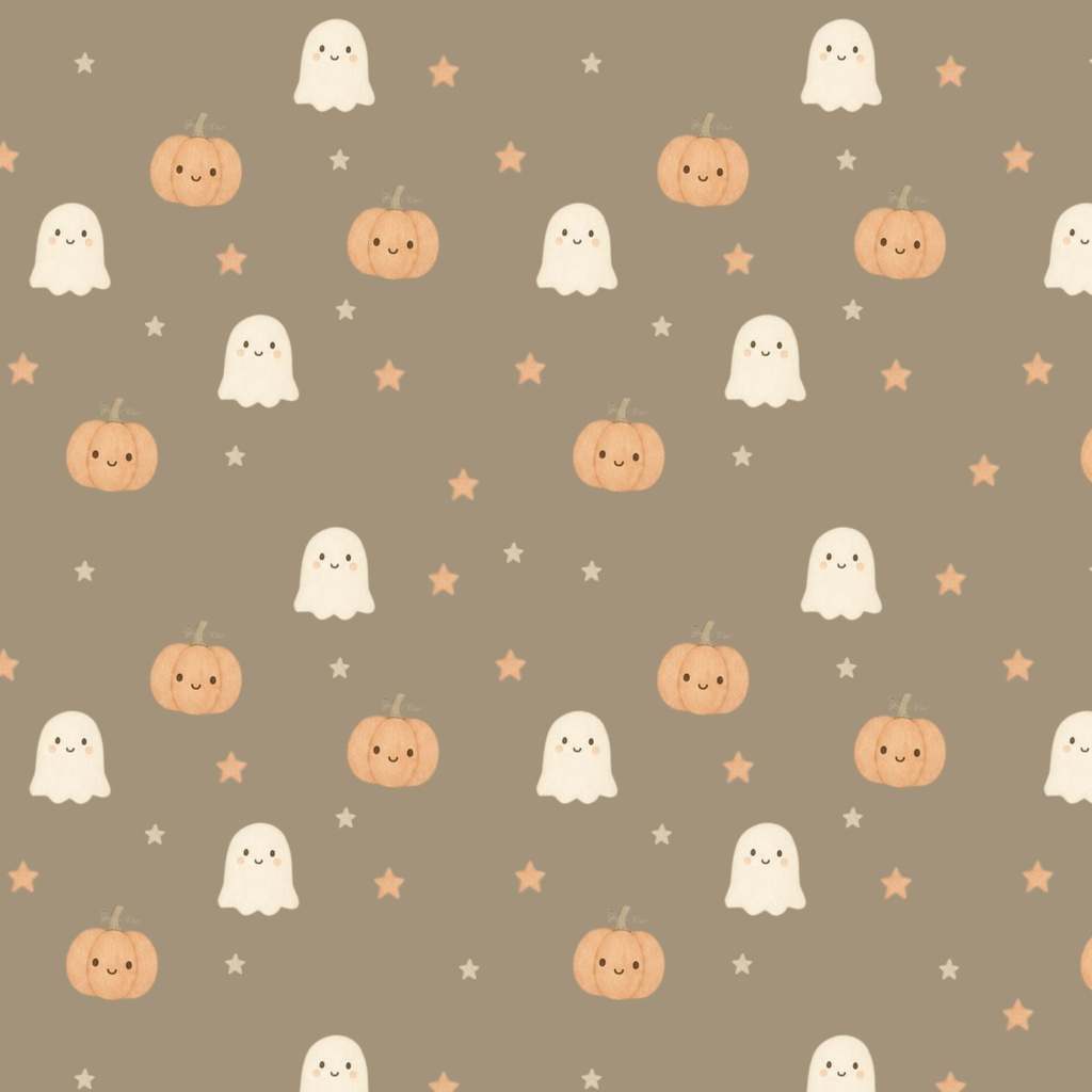 ハロウィン デジタルペーパー 7種セット|かぼちゃとおばけのかわいいシームレスパターン