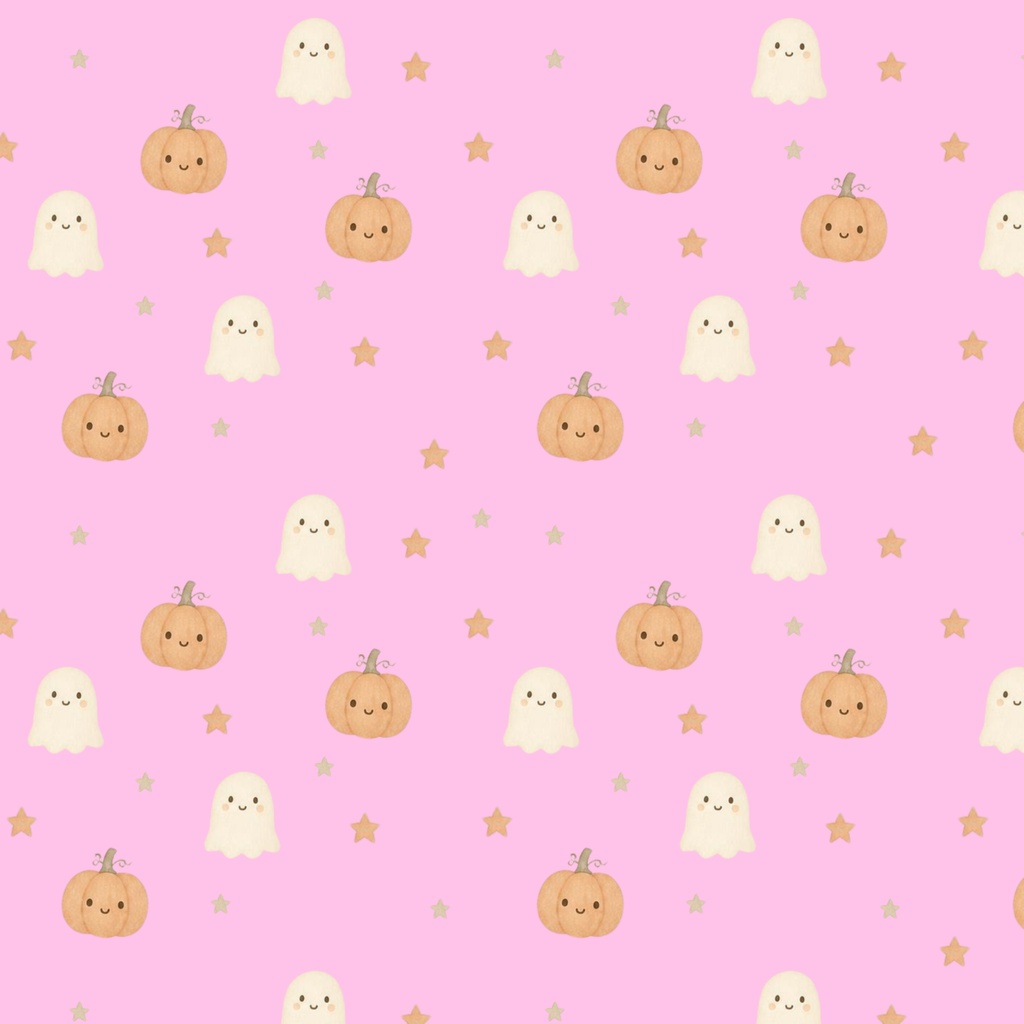 ハロウィン デジタルペーパー 7種セット|かぼちゃとおばけのかわいいシームレスパターン