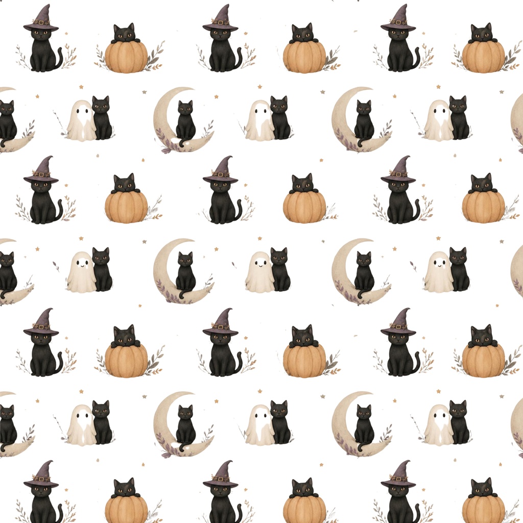 黒猫とハロウィンモチーフ