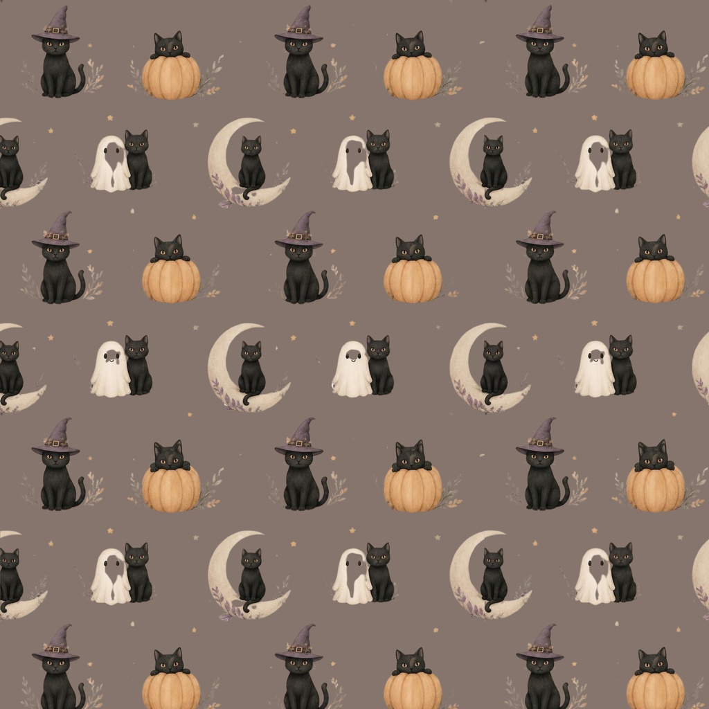 黒猫とハロウィンモチーフ