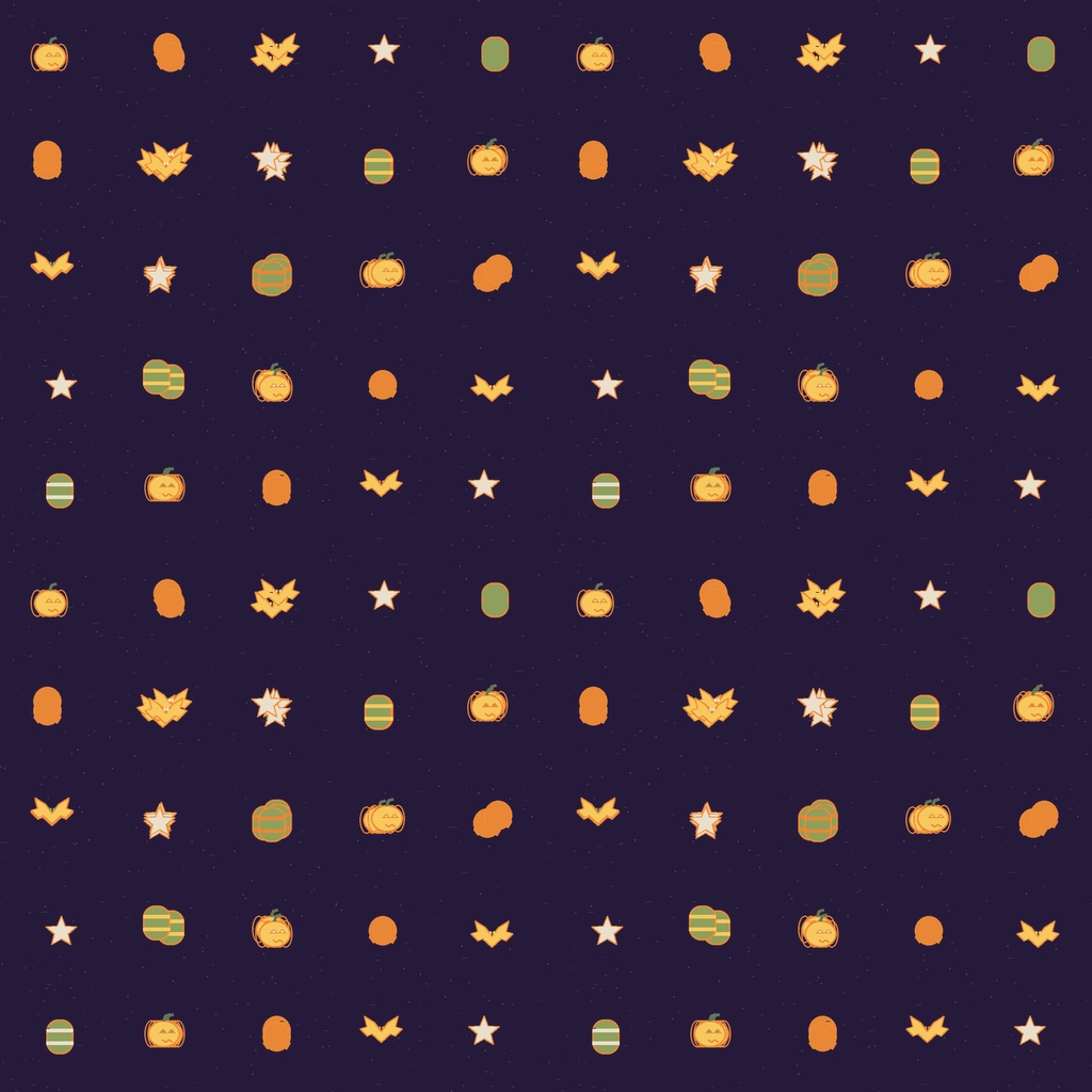 ハロウィン・トワイライト|シームレスデジタルペーパー10柄|3500×3500px