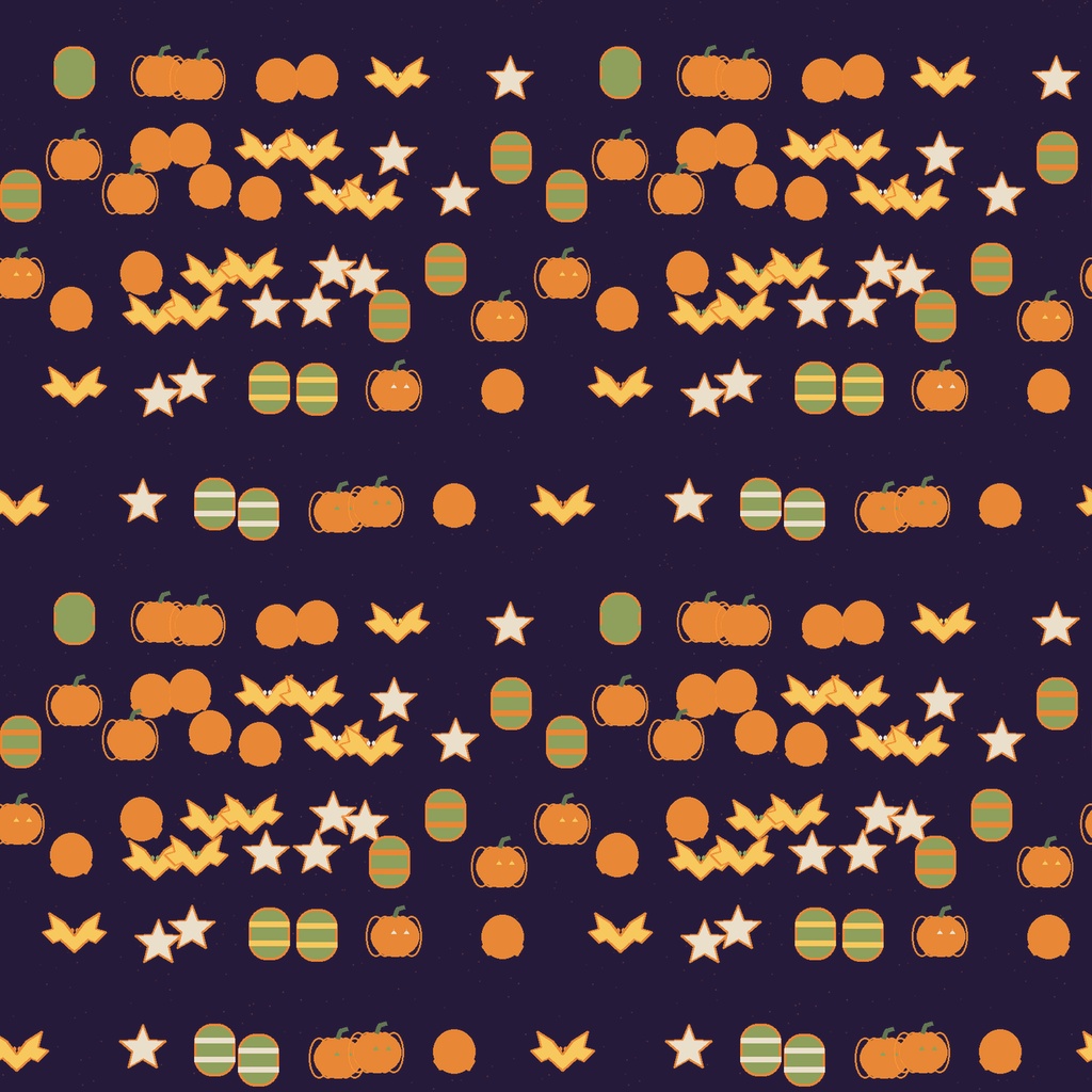 ハロウィン・トワイライト|シームレスデジタルペーパー10柄|3500×3500px