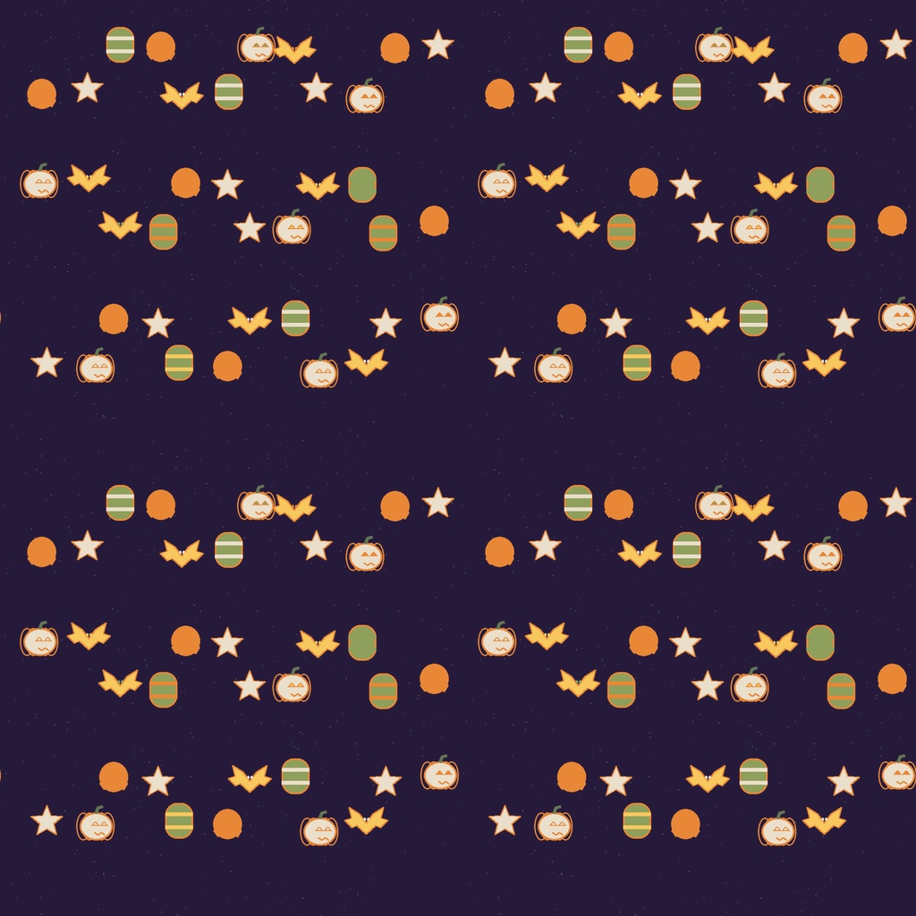 ハロウィン・トワイライト|シームレスデジタルペーパー10柄|3500×3500px