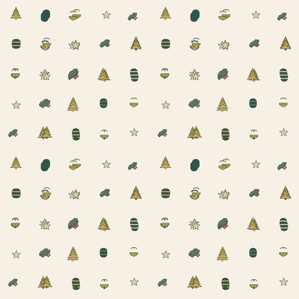 ぬくもりのクリスマス|シームレスデジタルペーパー10柄|3500×3500px