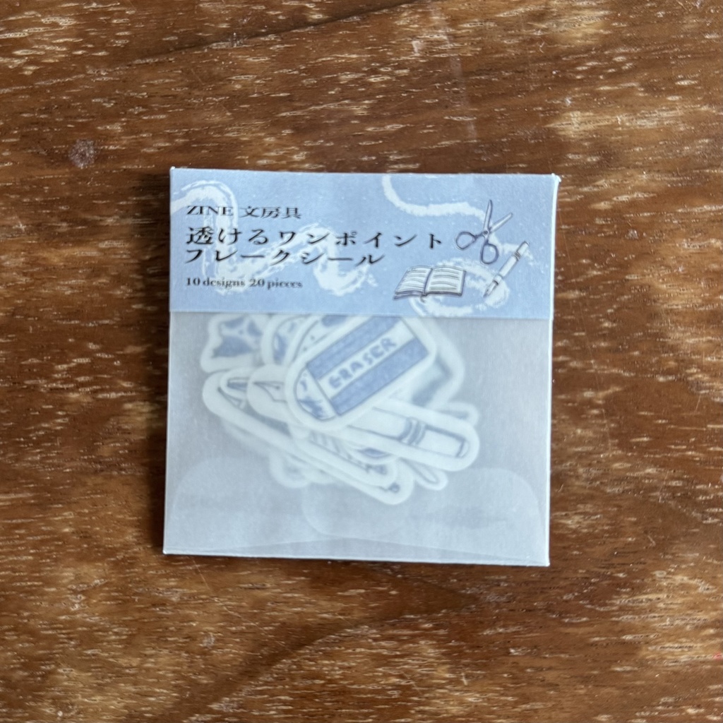 透けるワンポイントフレークシール