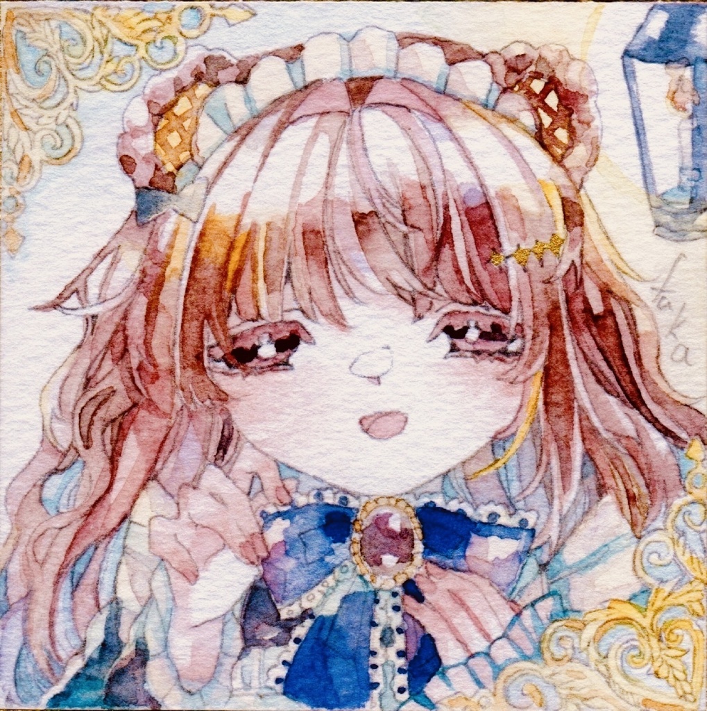 豆色紙「熊のメイドさん」
