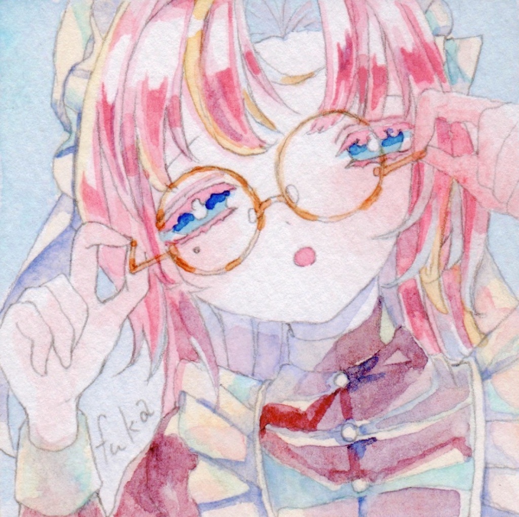 豆色紙「メガネのメイドさん」