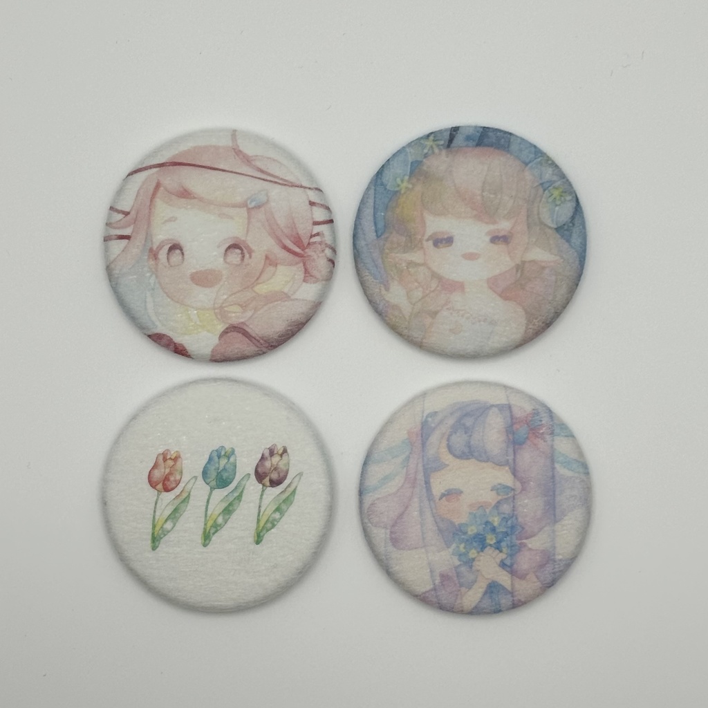 ふわふわ缶バッジ