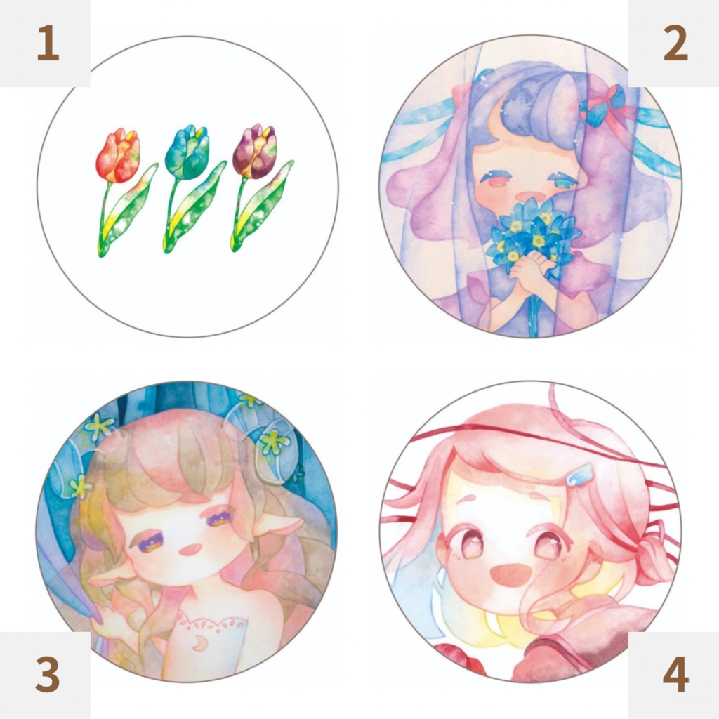 ふわふわ缶バッジ