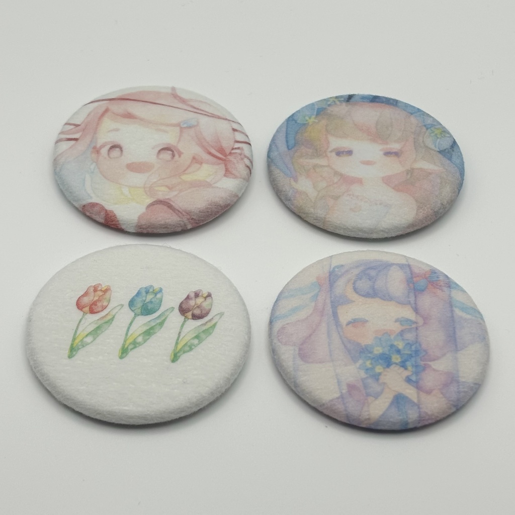 ふわふわ缶バッジ