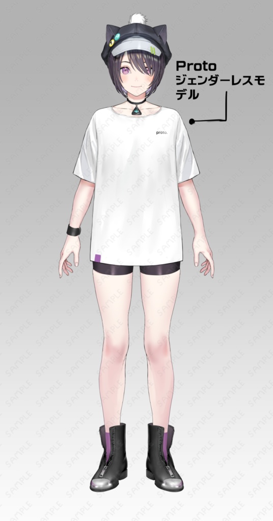 Live2D用【パーツ分け済PSD】ジェンダーレスモデル