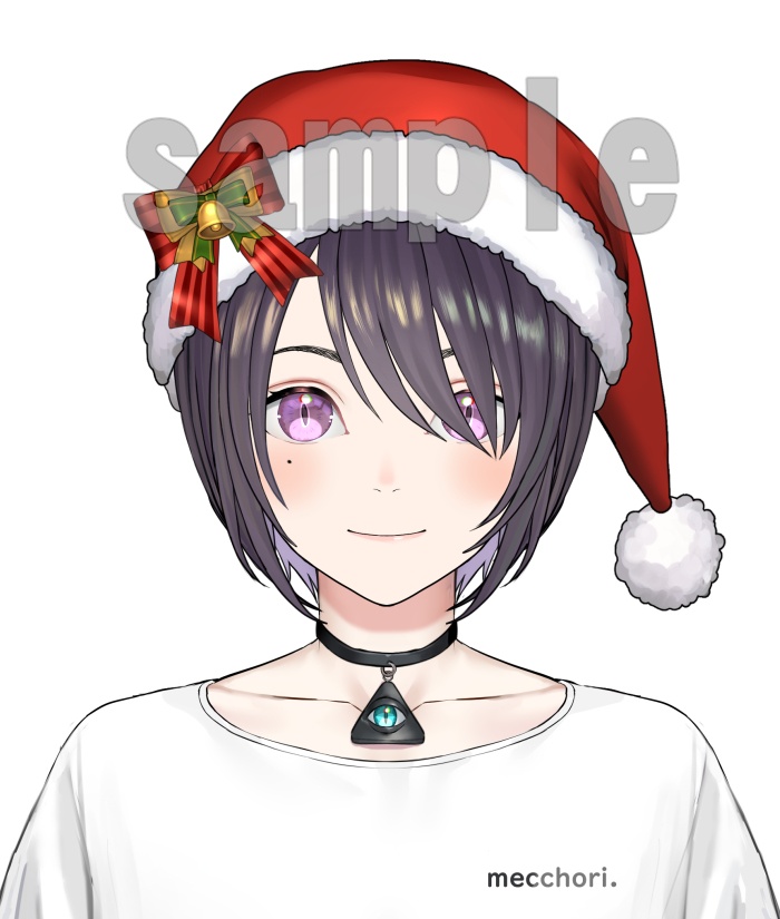 【クリスマス】帽子&ケープ2種類セット+リボン【live2d素材】