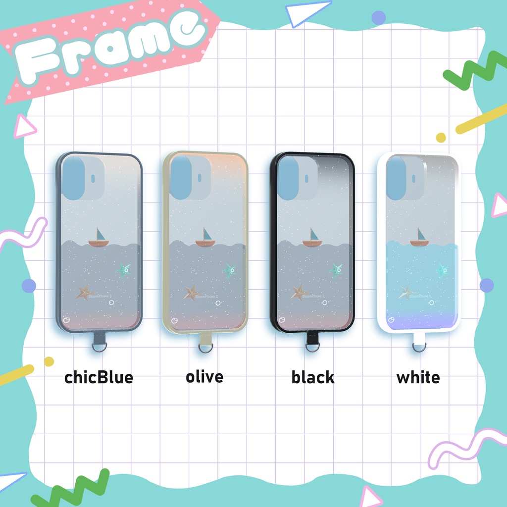 【チャーム無料】動く!光る! Liquid Seaside case + うきわチャーム【BloomPhone 3対応】