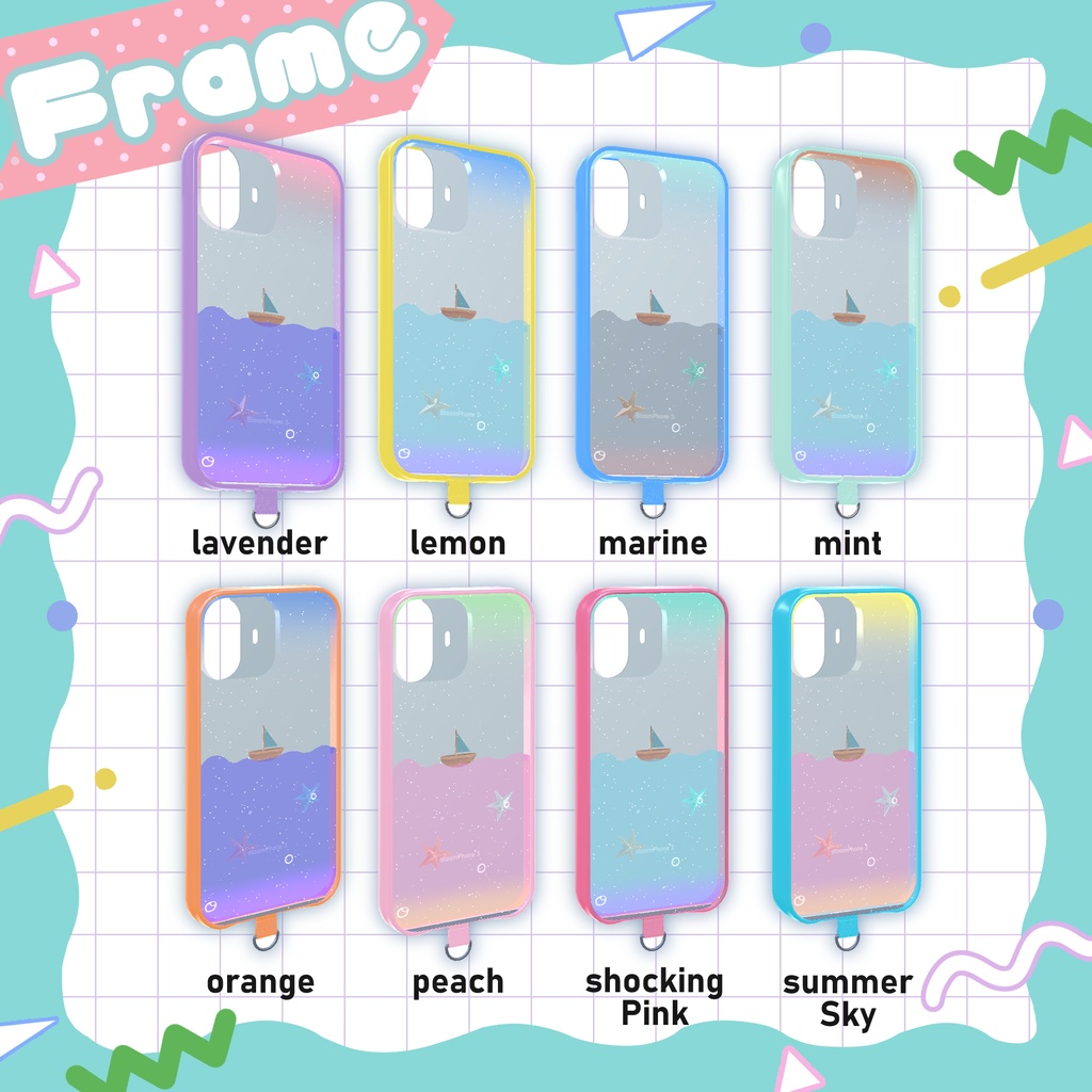 【チャーム無料】動く!光る! Liquid Seaside case + うきわチャーム【BloomPhone 3対応】