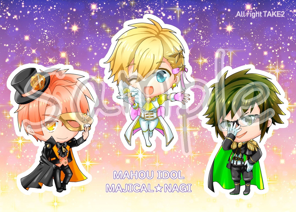 ピタゴラ組 デフォルメステッカー