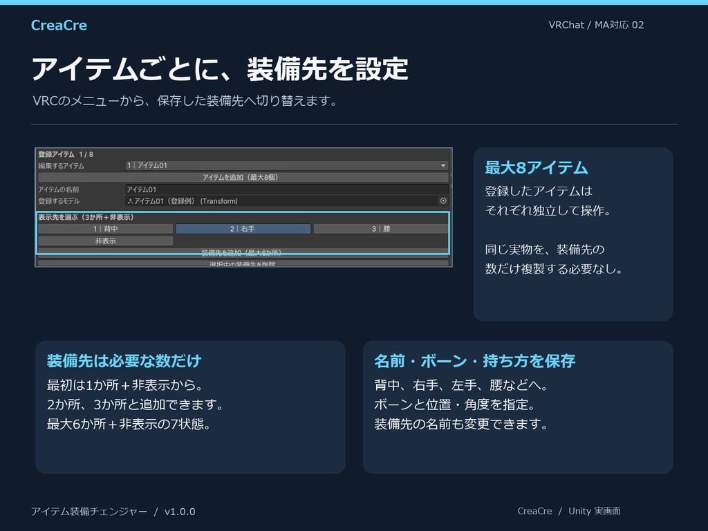 アイテム装備チェンジャー