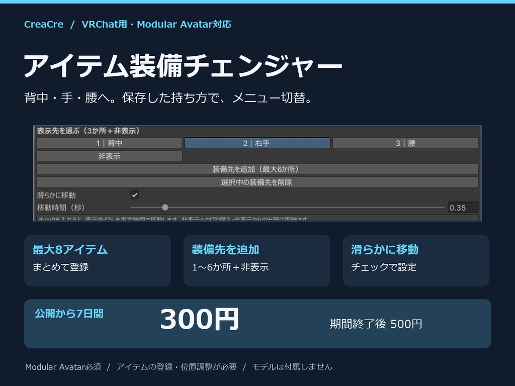 アイテム装備チェンジャー
